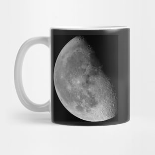 Waning gibbous Moon on black sky Mug